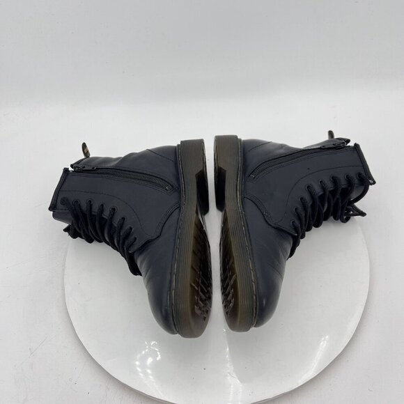 Dr. Martens 1460 J Women Size 5 Black Leather 8 Eye Side Zip Combat Boot - Picture 5 of 10